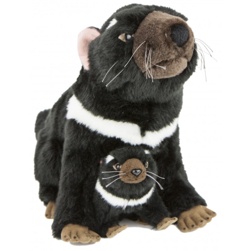  Tasmanian Devil Ebony & Zippy plush toy by Bocchetta Plush Toys